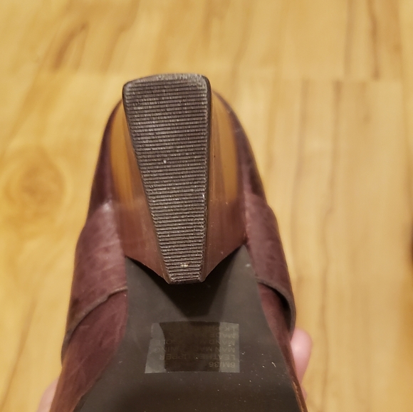 LUCKY BRAND LEATHER UNDER KNEE OPEN TOE BOOTS - Picture 12 of 12